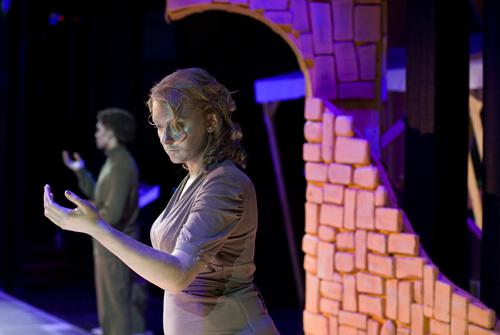 WPI Students acting in a theatre