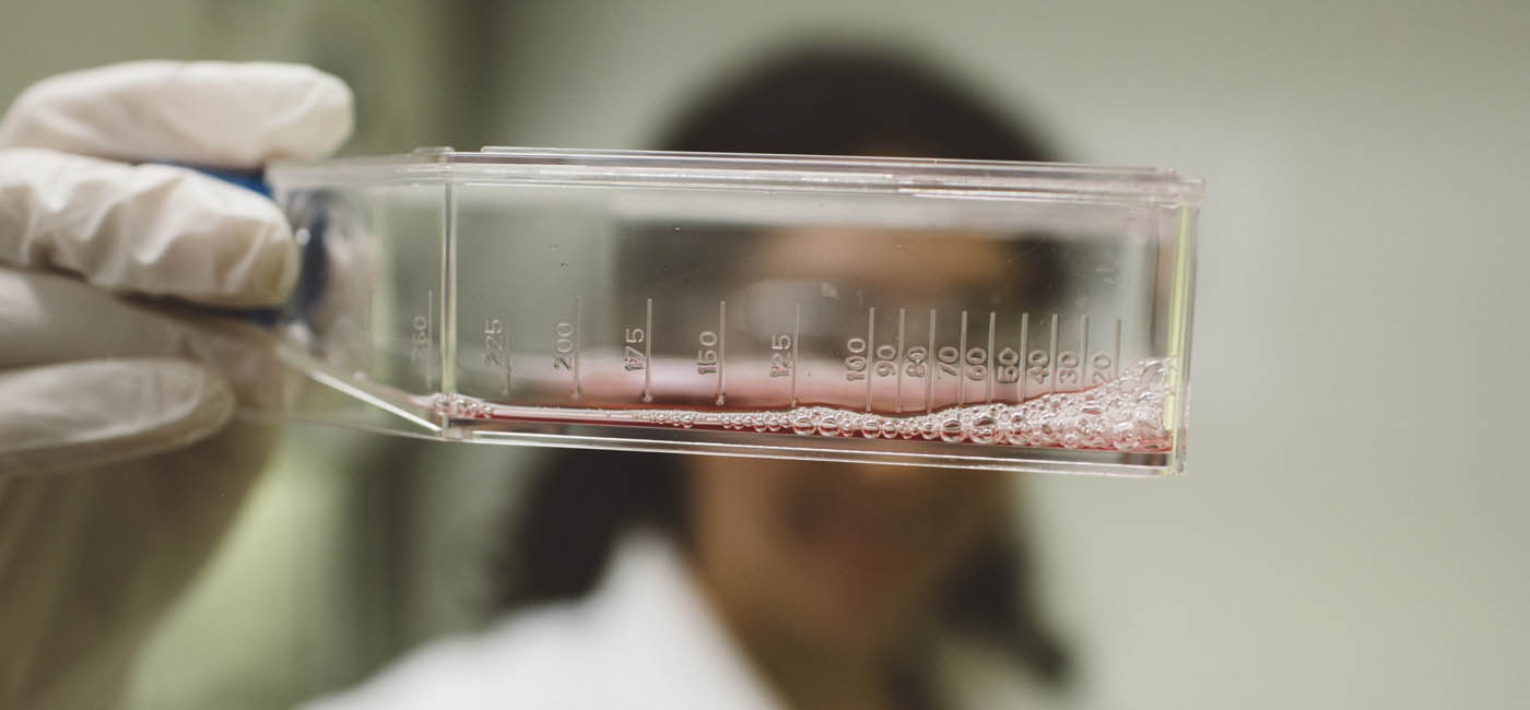 Biomedical Engineering Student working in a lab