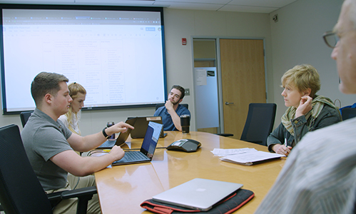 Conducting a sponsor meeting at the Office of Technical Assistance & Technology