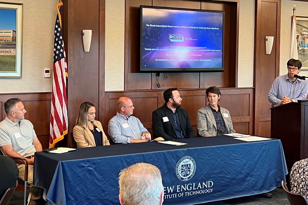 Panelists discuss video games at RIDigi event in Rhode Island.