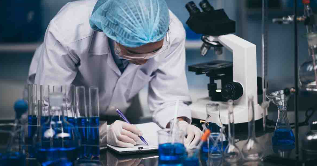 woman in the lab