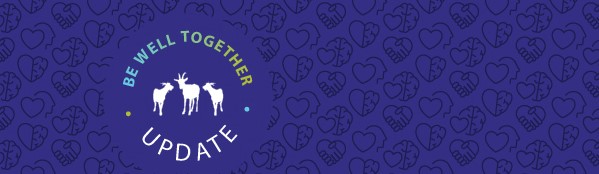 be well together logo on blue background