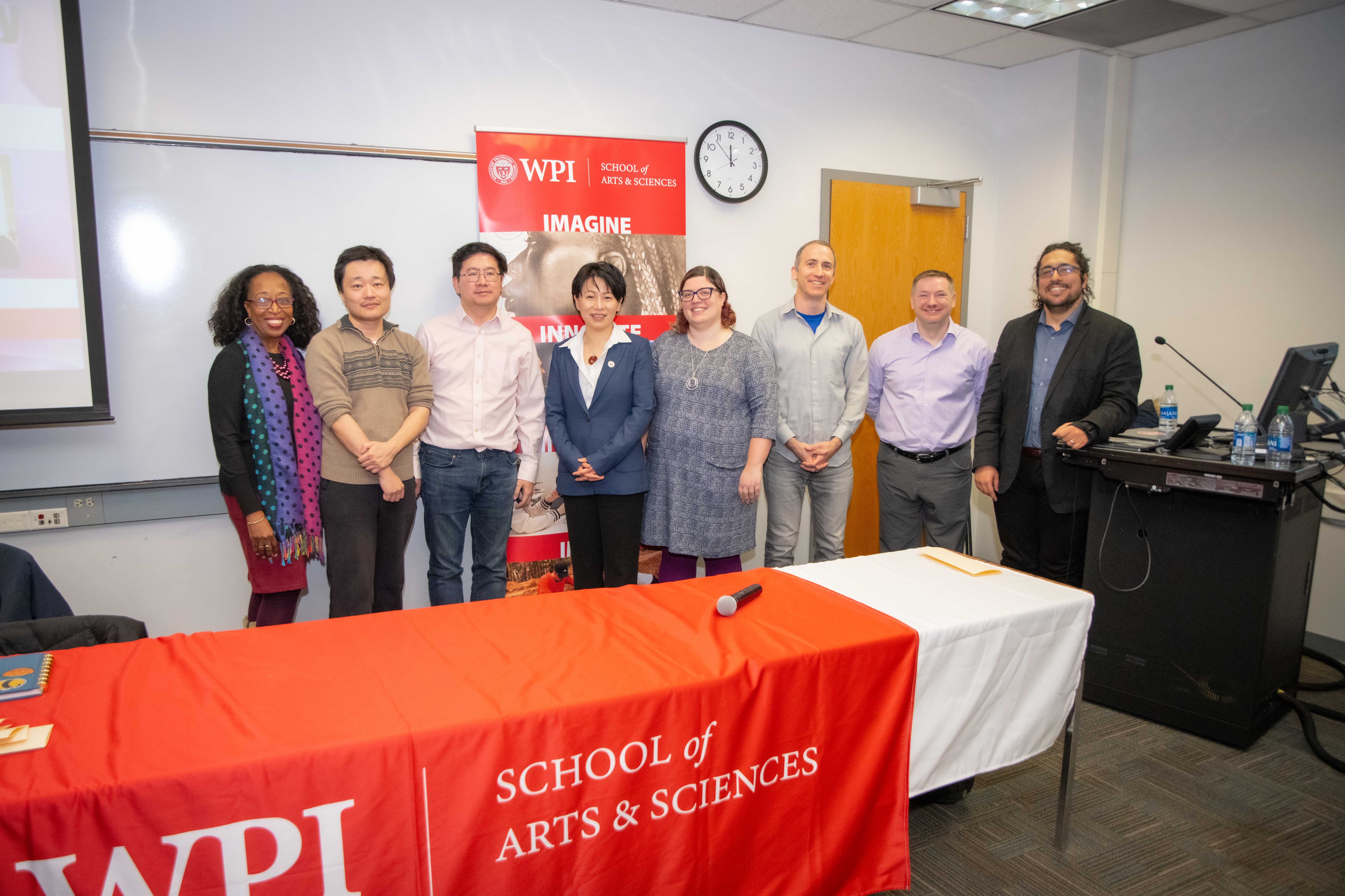 Dean King with Panelist and President Wang