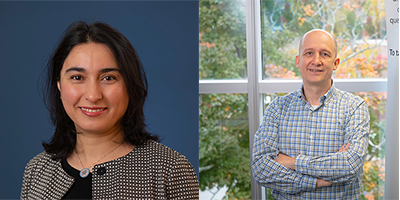 Ulkuhan Guler, assistant professor of electrical and computer engineering (L), and Patrick Schaumont, professor of electrical and computer engineering (R)