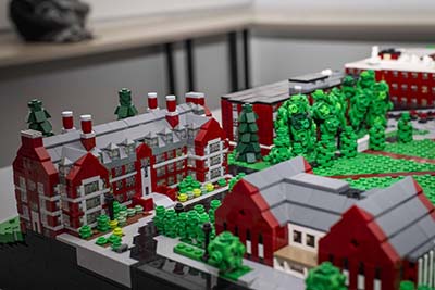 A photo of part of WPI’s LEGO campus.