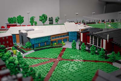 A photo of part of WPI’s LEGO campus.