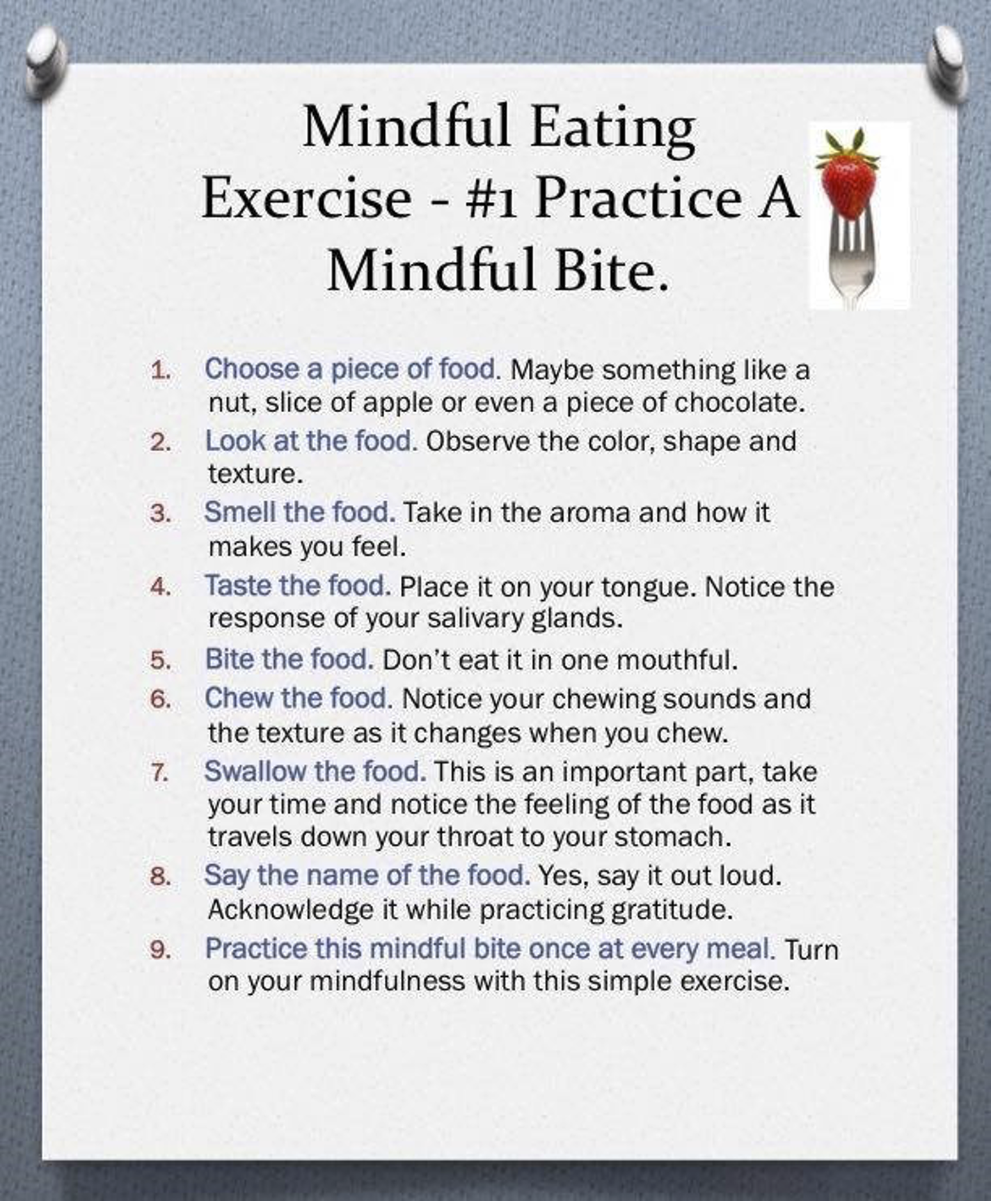 Mindful eating