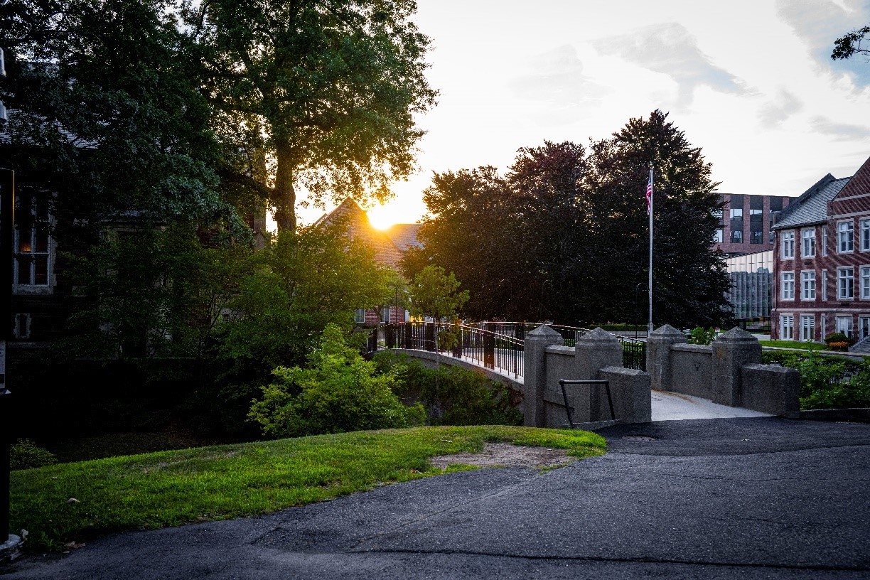 Sunset over Earle Bridge