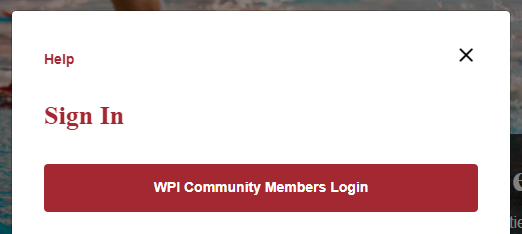 Screenshot of Rec Center website login page