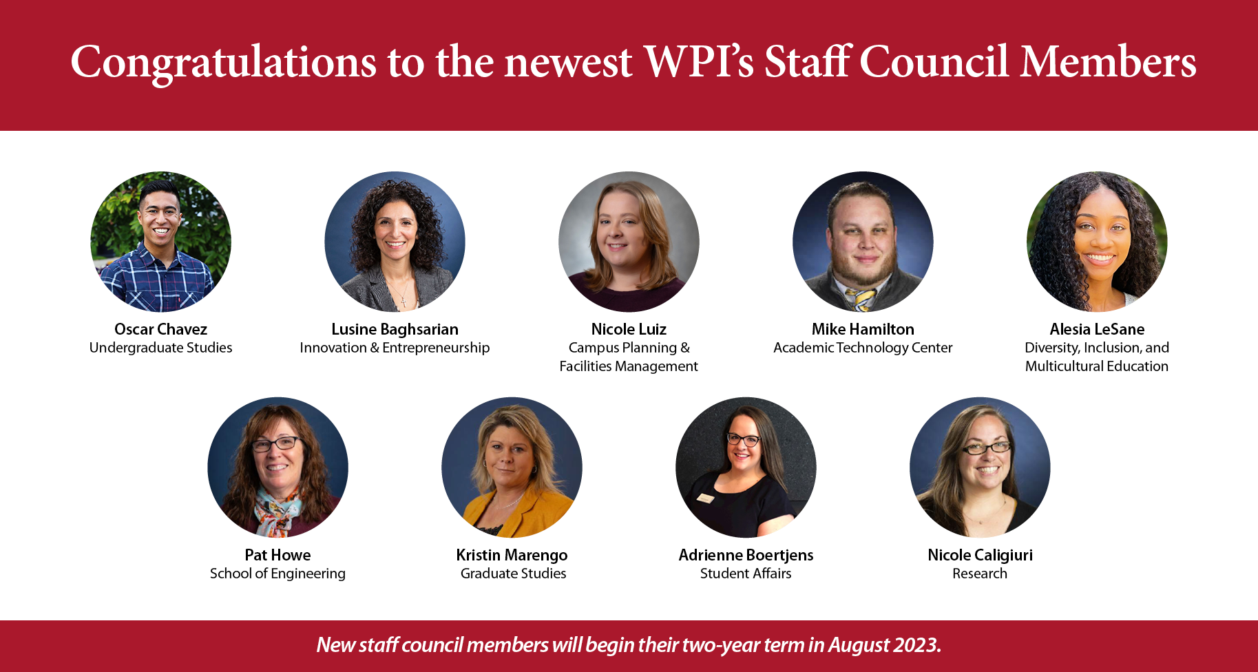 New Staff Council Members 2023