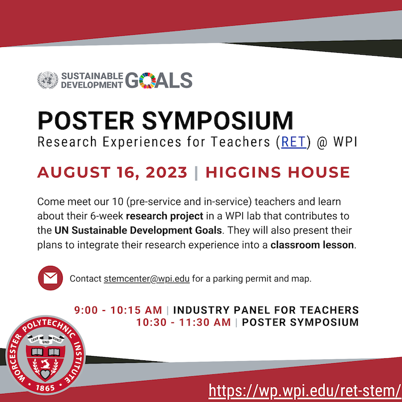 RET poster symposium flyer image