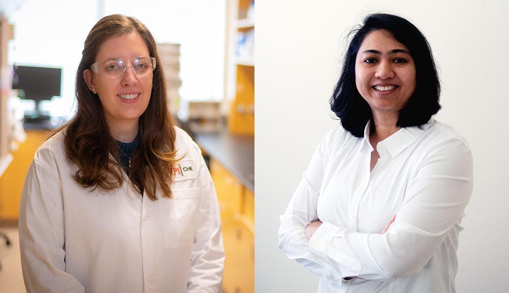 A photo of Professor Christina Bailey-Hytholt on the left and Professor Bashima Islam on the right
