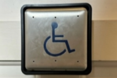Accessible door push button