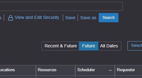 25Live Event Search Date Options