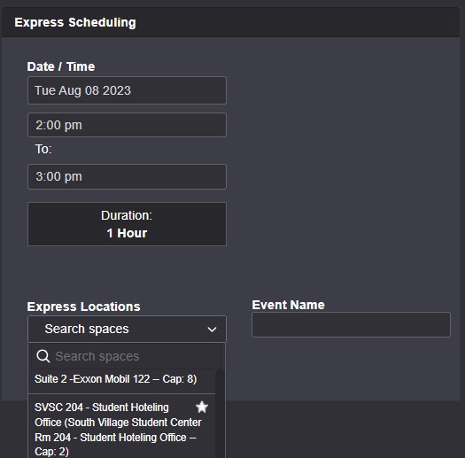 Express Scheduling