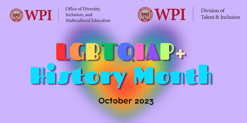 LGBTQIAP+ History month rainbow graphic