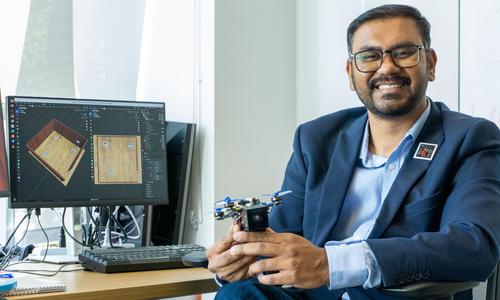 Professor Nitin Sanket, whose autonomous drones could help offset decline in bee population