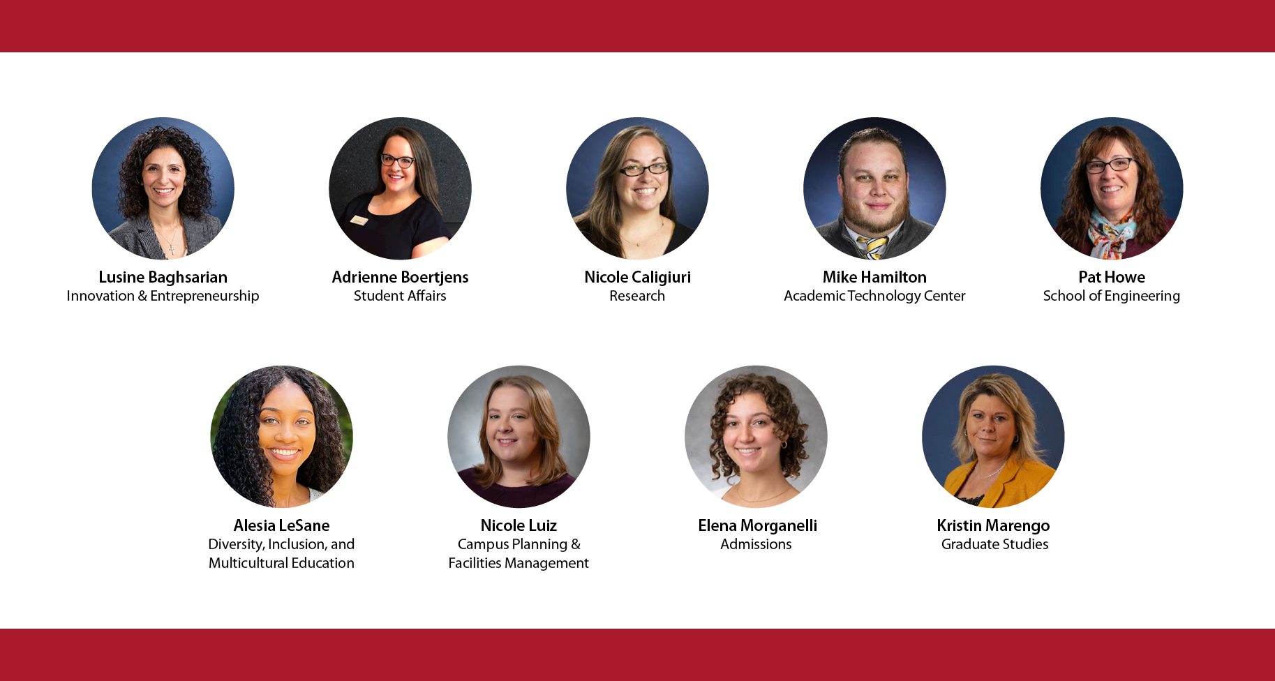 headshots of newly elected Staff Council members