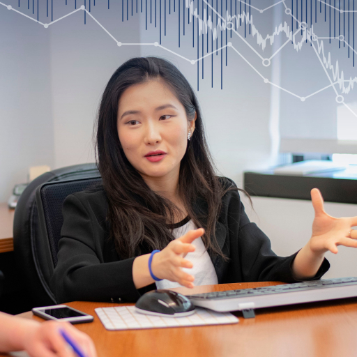 Graduate Business School Student Giving Presentation