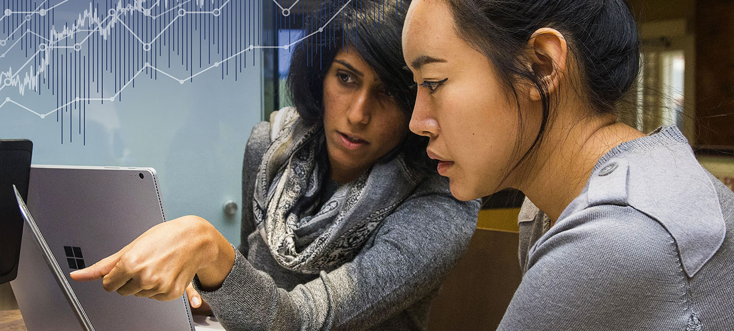 Students working on laptop