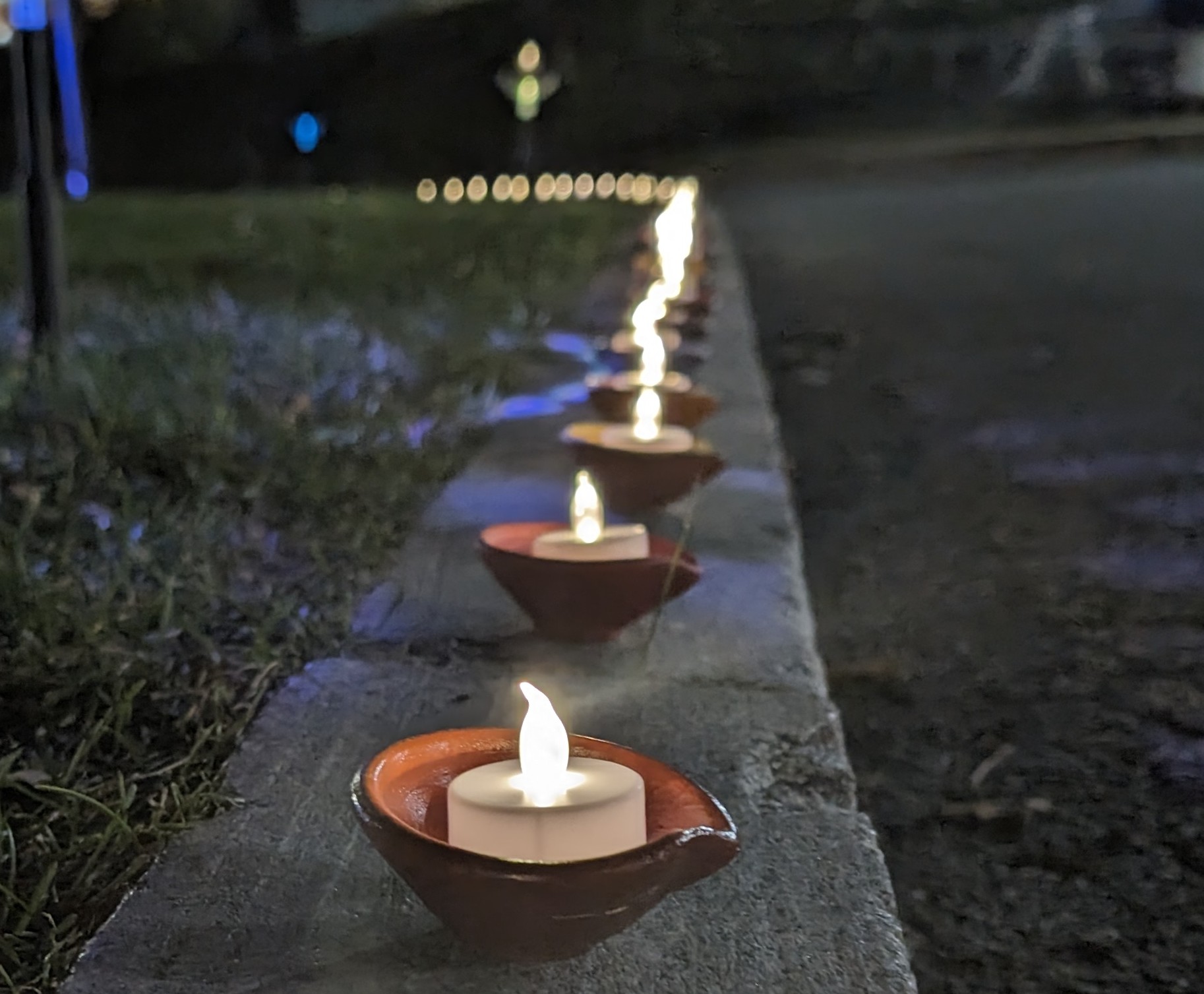 Candle lighting outside of Alden