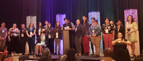 Members of the Alliance accepting the Chapter of the Year award
