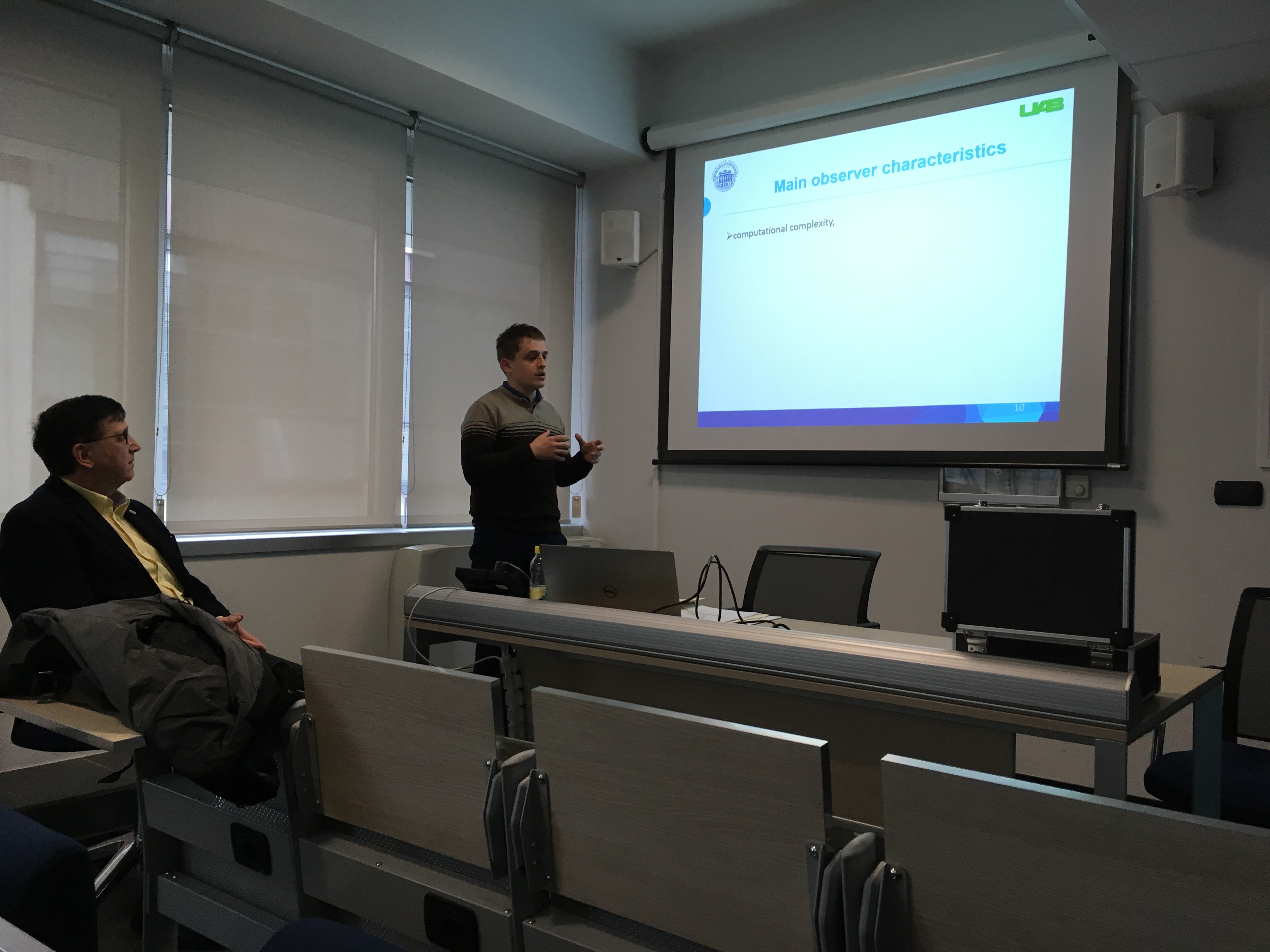 Taras Borovets presenting at the NATO project technical meeting and seminar, Politecnico di Milano, April 11-13, 2018