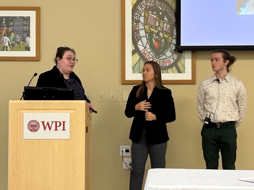 Student project team presents their work at President’s IQP Awards