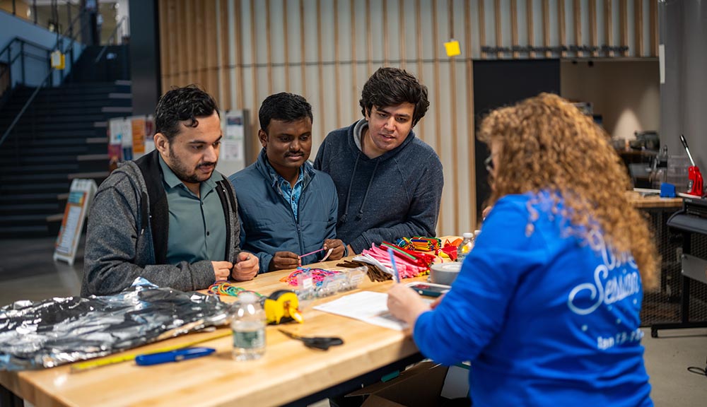 Students participate in a WinterSession workshop.