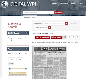 DIgital WPI New Search Features