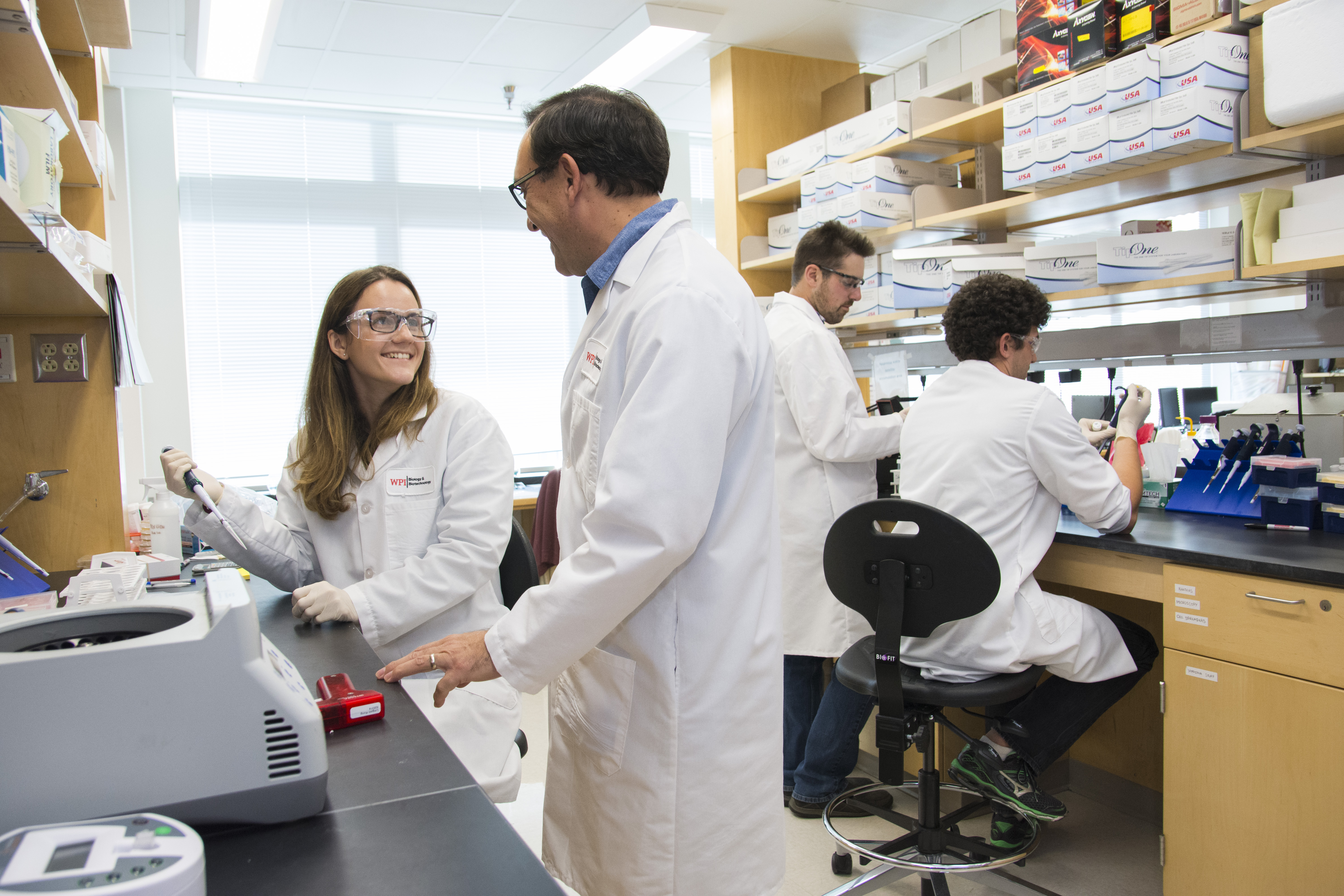 Mater’s of Biotechnology - people working in a lab.