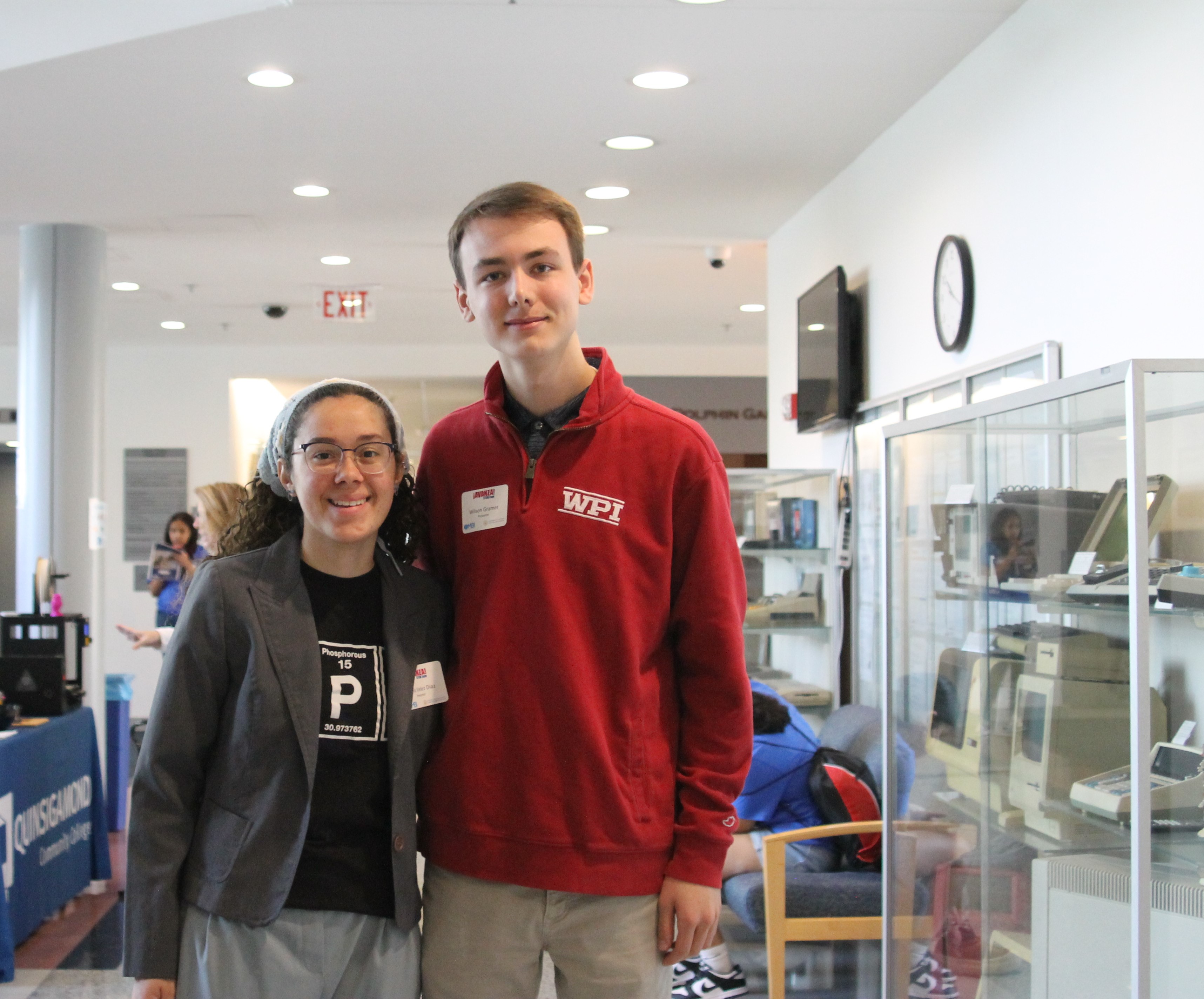 WPI Teacher Preparation Program students Joelis Velez Diaz and Wilson Gramer