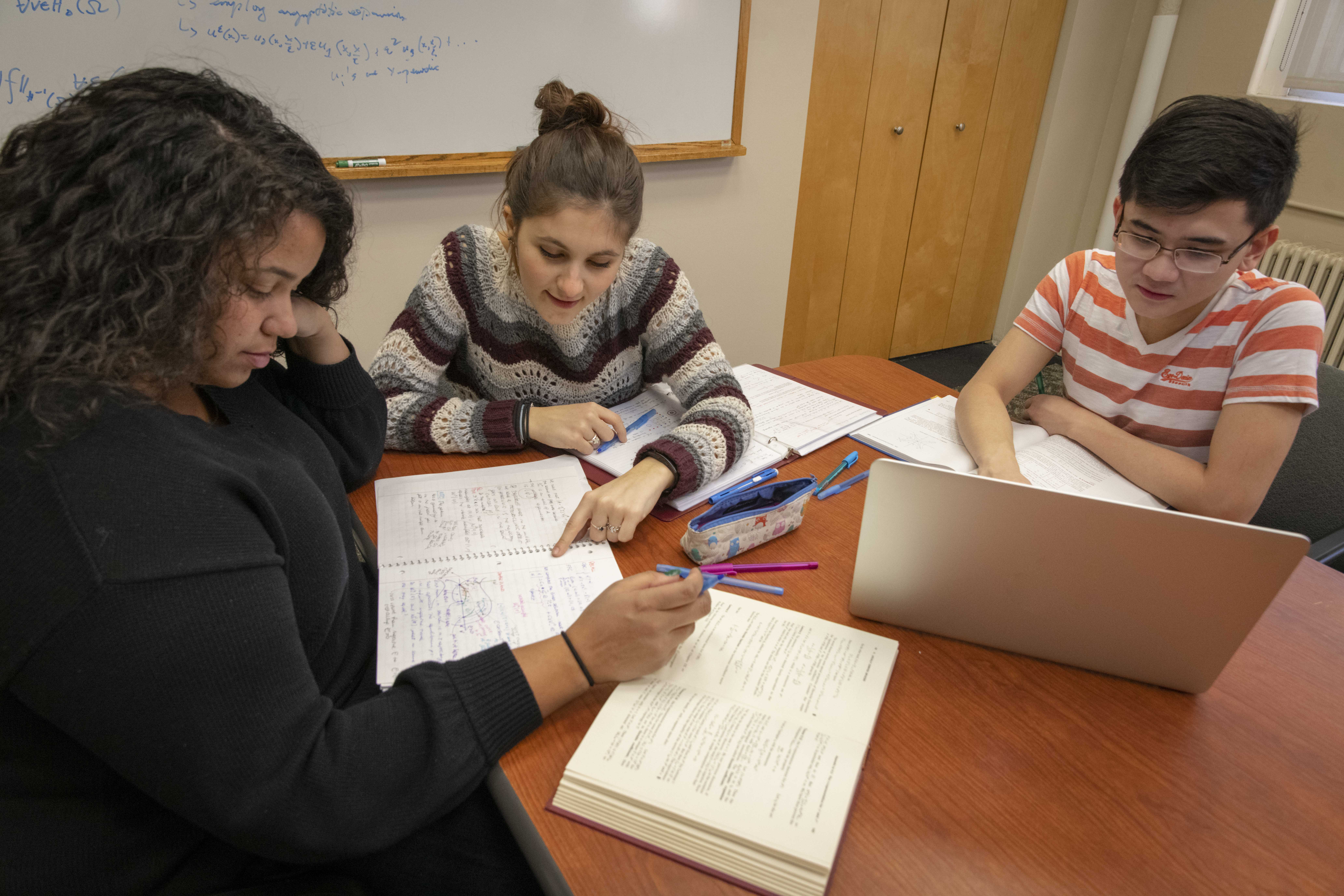 students studying