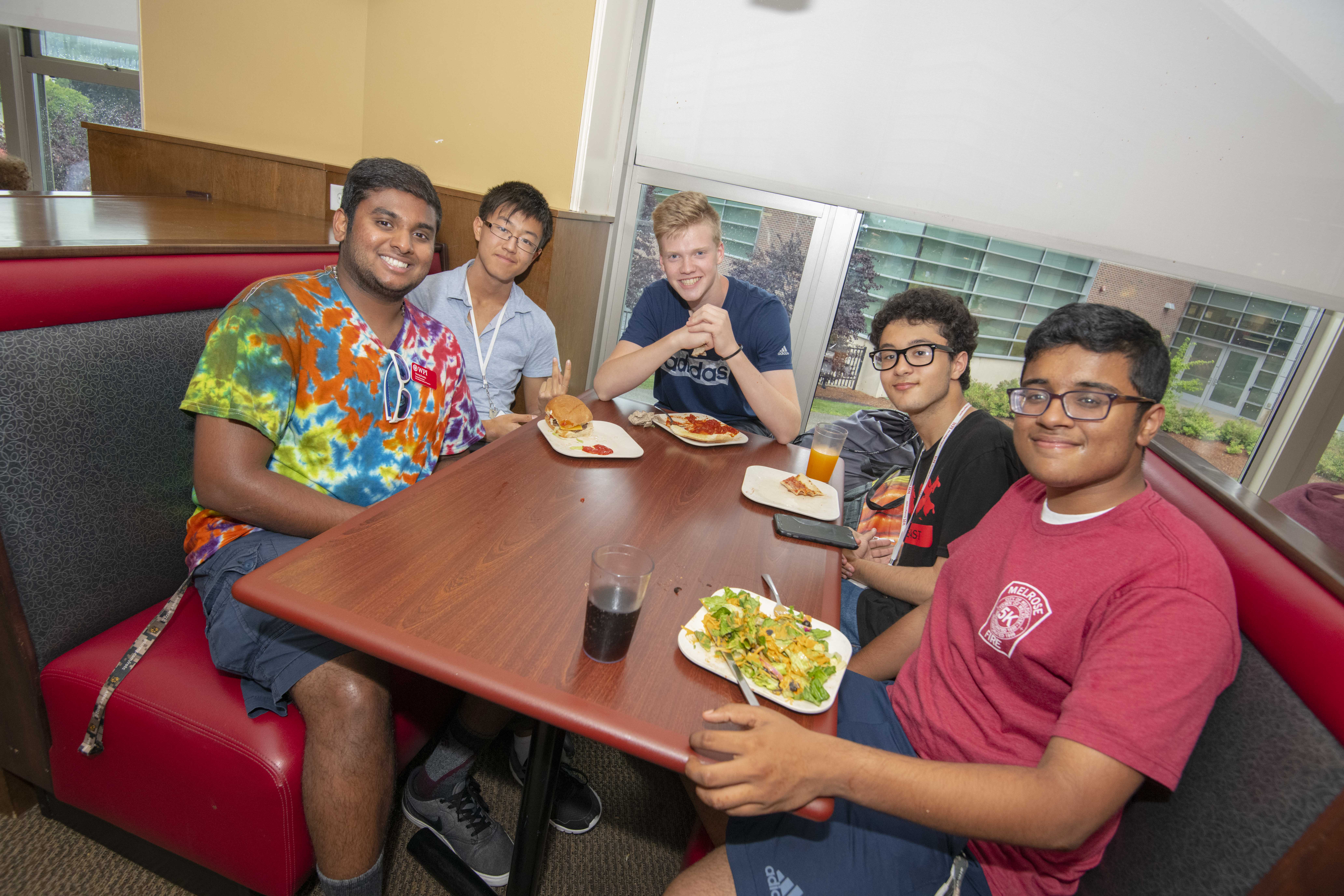 students in the cafeteria