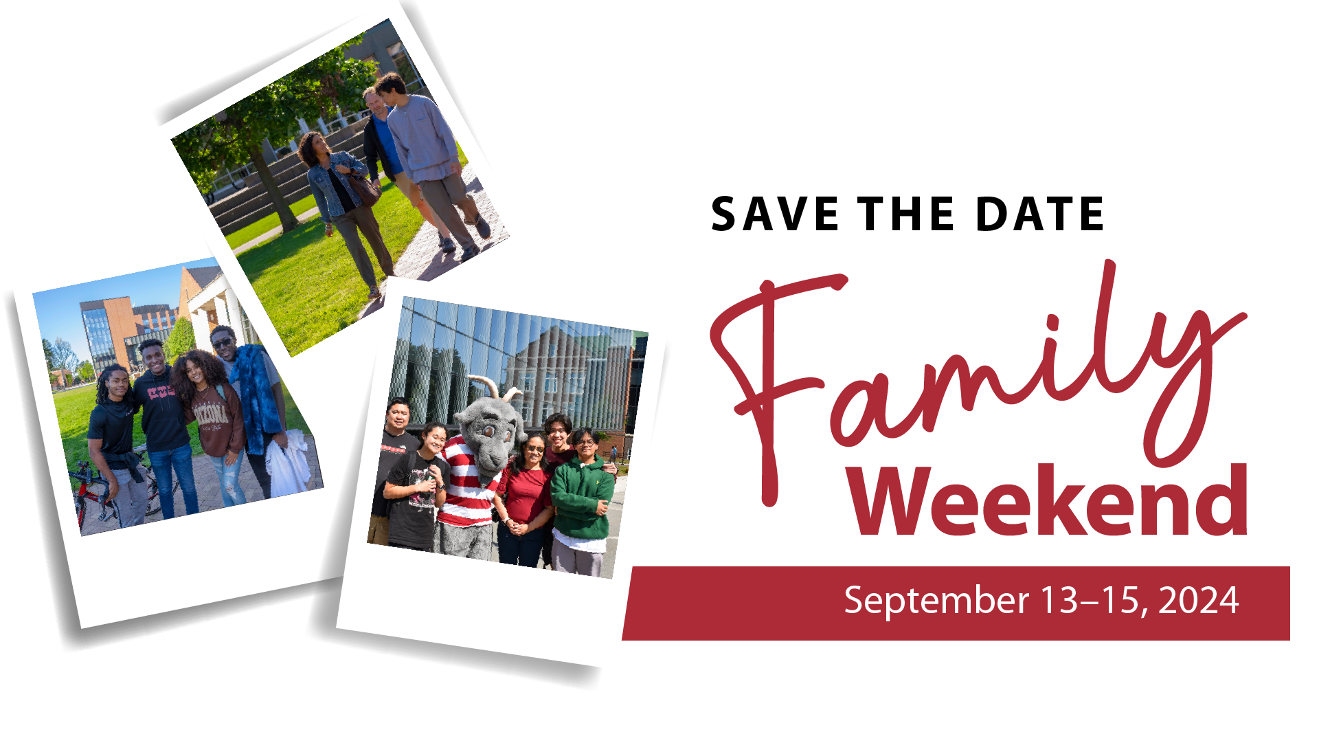 family weekend with three photos