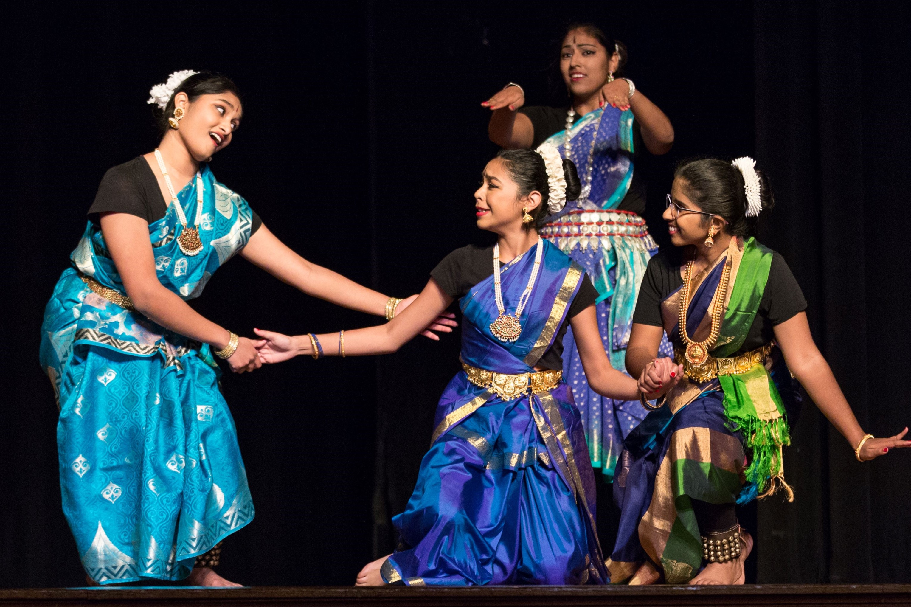 Indian students dancing