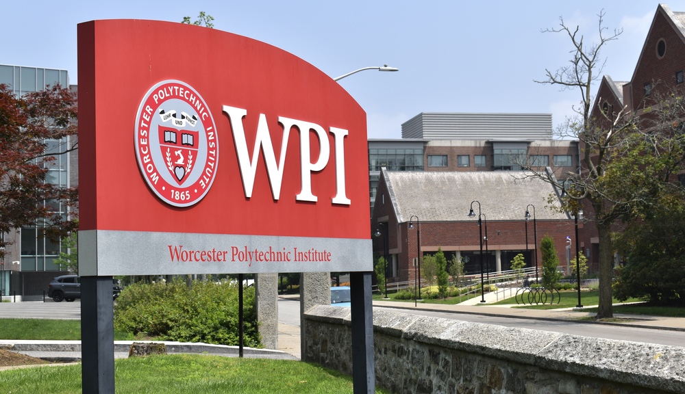 WPI exterior signage