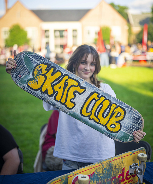 Custom skateboard from the Skate Club
