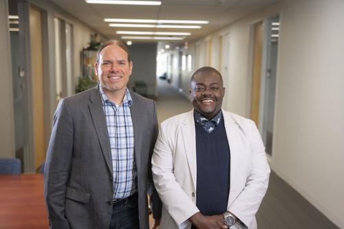 Professors Dirk Albrecht and Solomon Mensah