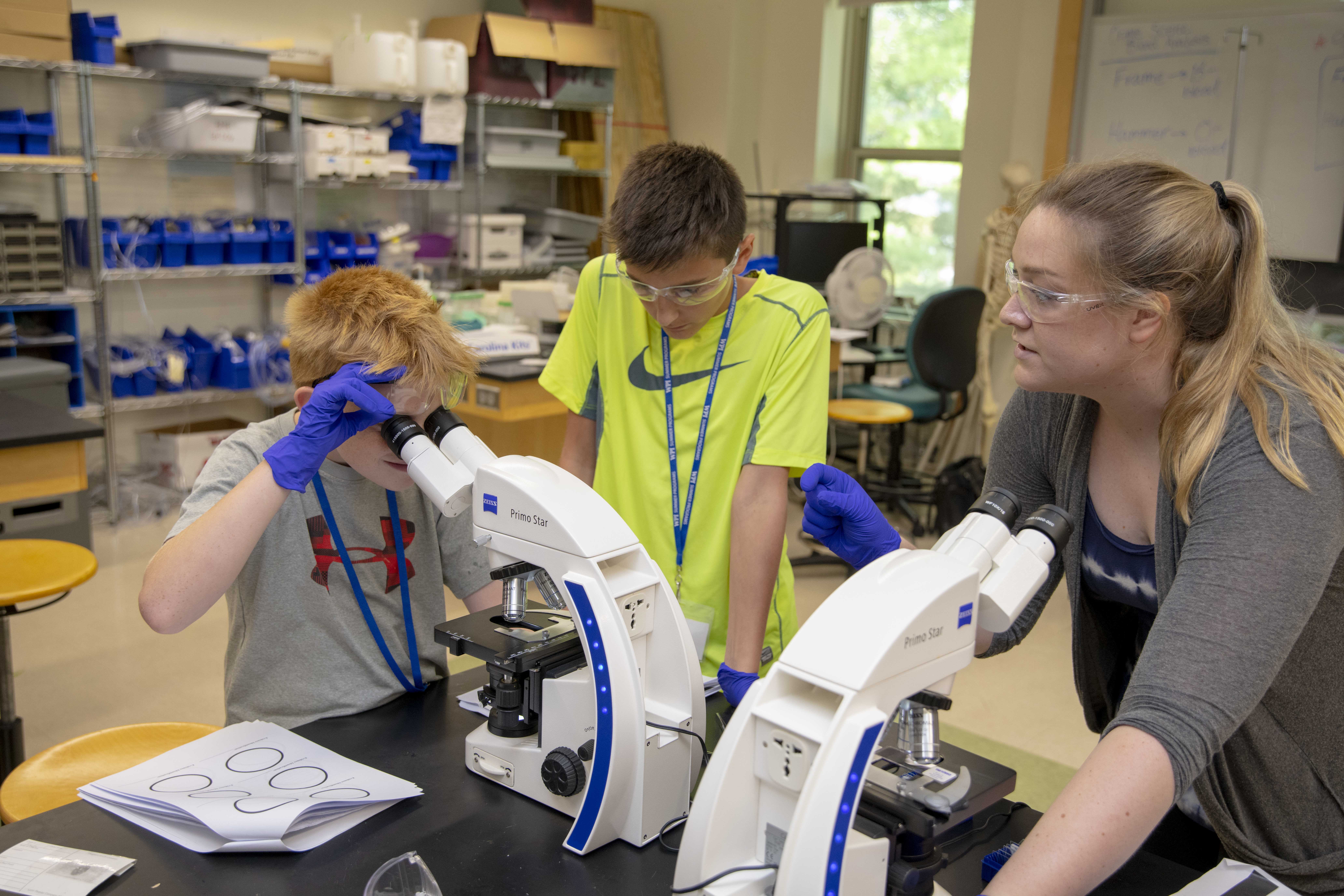 Children in laboratory