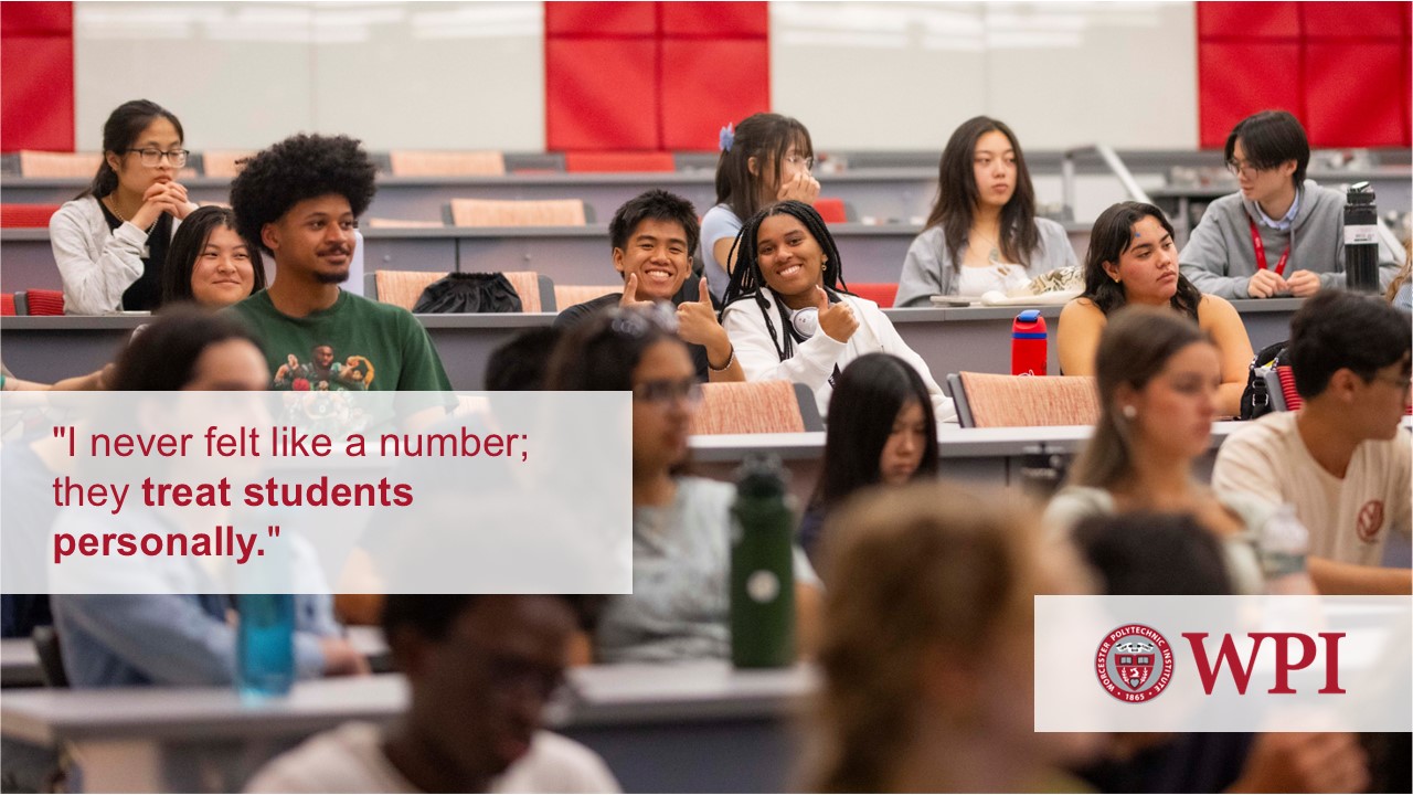 "I never felt like a number; they treat students personally."