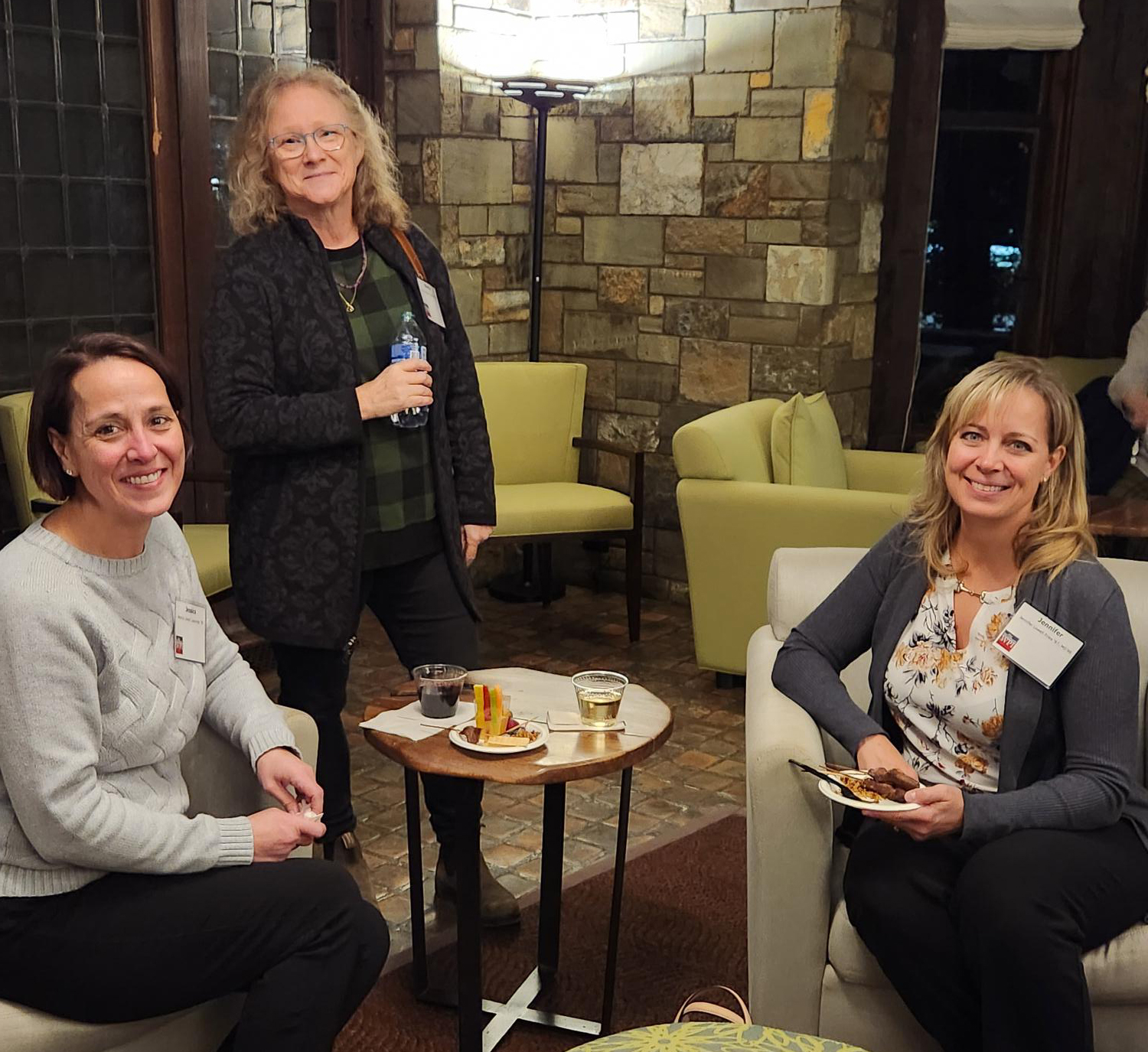 women gathering at an event