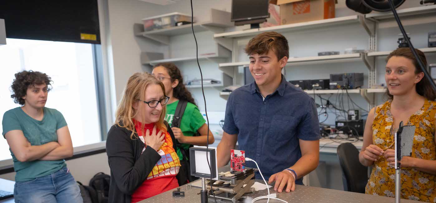 Group of students presenting stem project