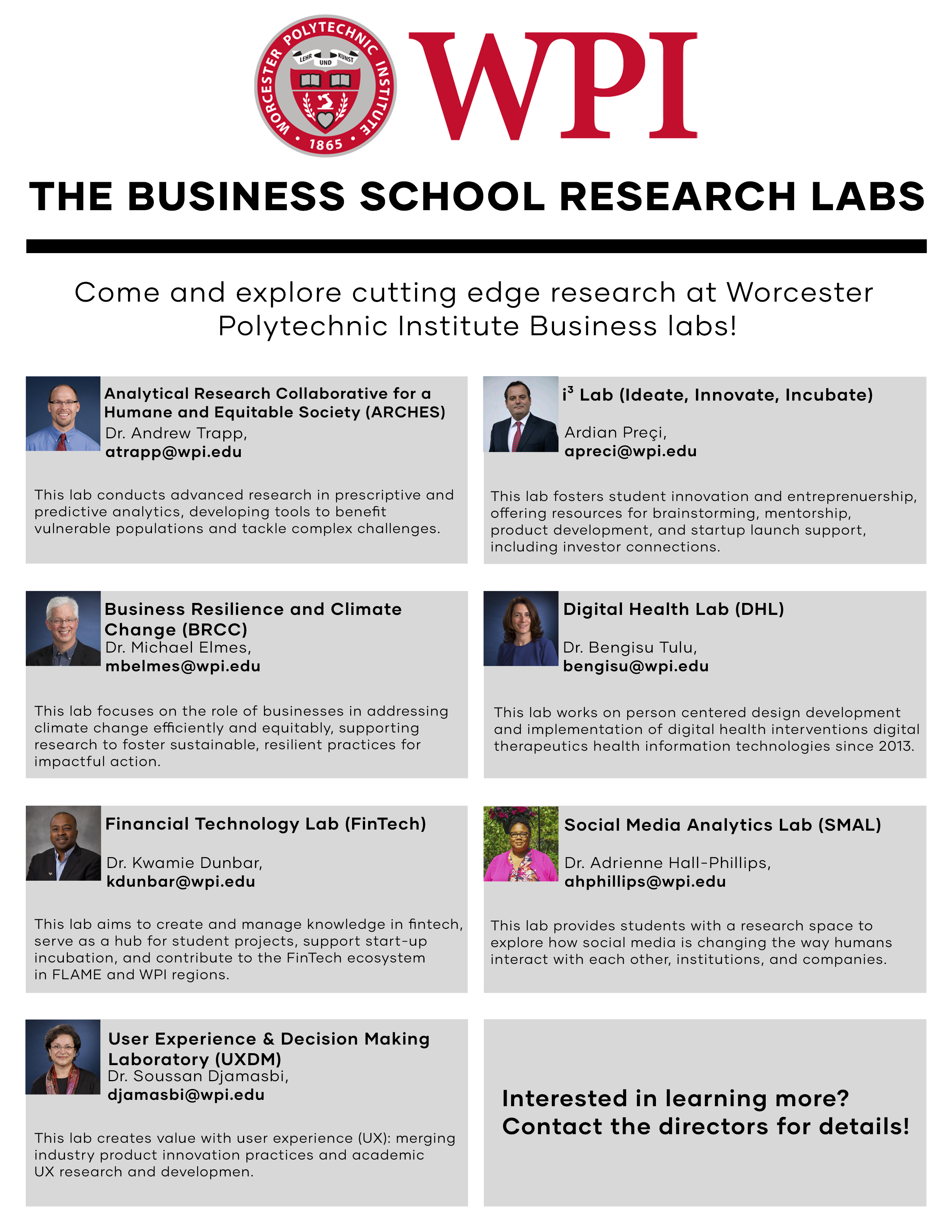Business School Lab Flier