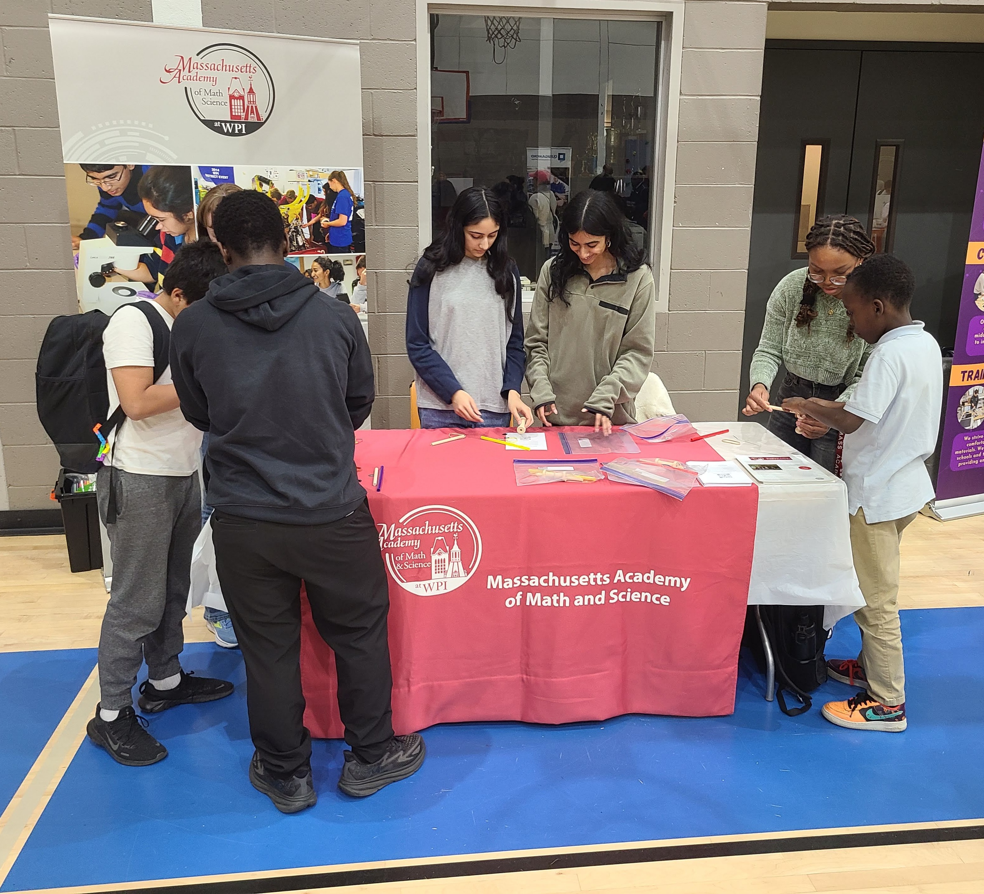 Mass Academy of Math &amp; Science students engage students with "Make Your Own Spool Racer."