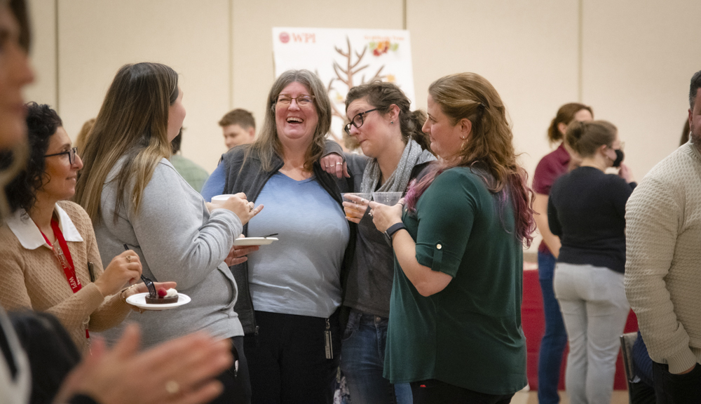 staff mingling
