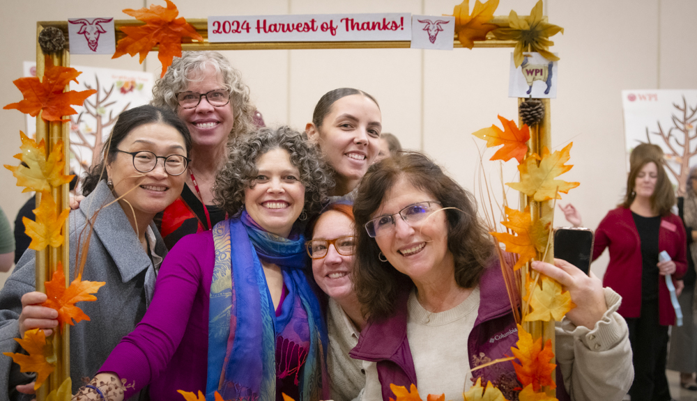 people with thankful frame