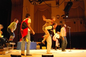 Prior to each show, four members of the audience will be randomly picked and screened to participate as characters.