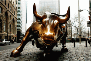 Picture of the iron bull on wall street