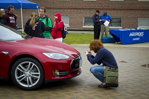 President Leshin’s Tesla drew a lot of interest in the 2014 show, and will be back this year.